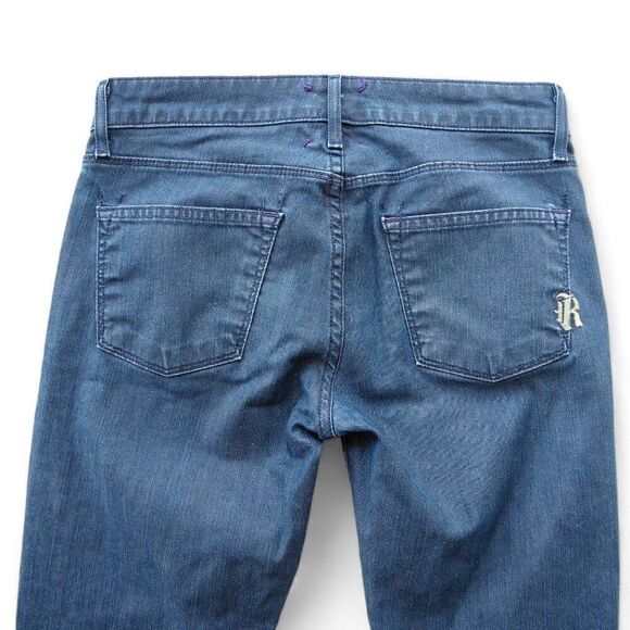 Rich & Skinny Medium Wash Boot Cut Leopard Print Inner Jeans Women's 26 - Picture 7 of 11